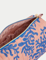 Large Quilted Coral Wash Bag