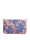 Large Quilted Coral Wash Bag