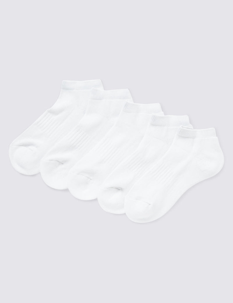 5pk of Cushioned Trainer Liner Socks