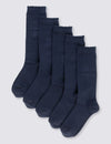 5 Pairs of Freshfeet™ Cotton Rich Trim Knee High Socks (2-11 Years)