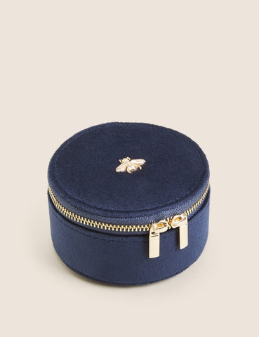 Small Round Velvet Bee Jewellery Box Marks Spencer Bermuda