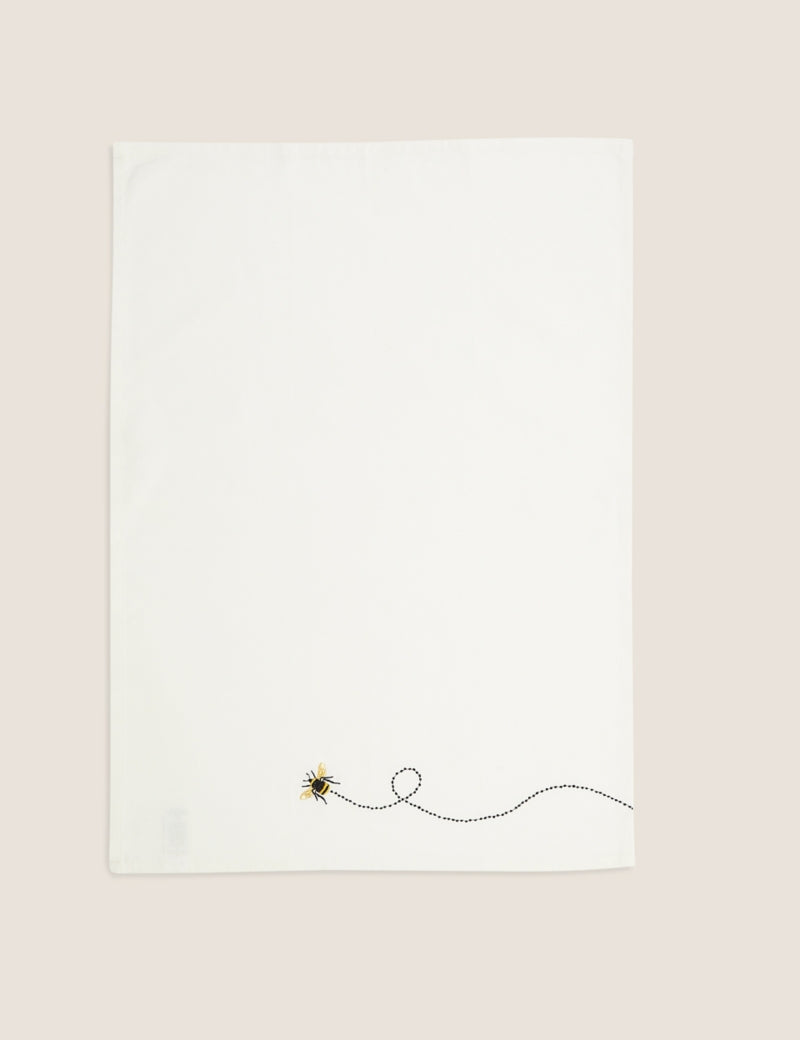 Set of 3 Pure Cotton Bee Tea Towels