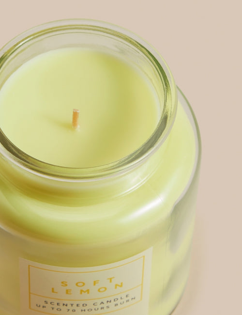 Soft Lemon Jar Candle