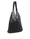 Straw Drawstring Tote Bag