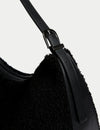 Borg Buckle Detail Shoulder Bag