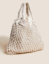 Cotton Rich Macramé Shoulder Bag
