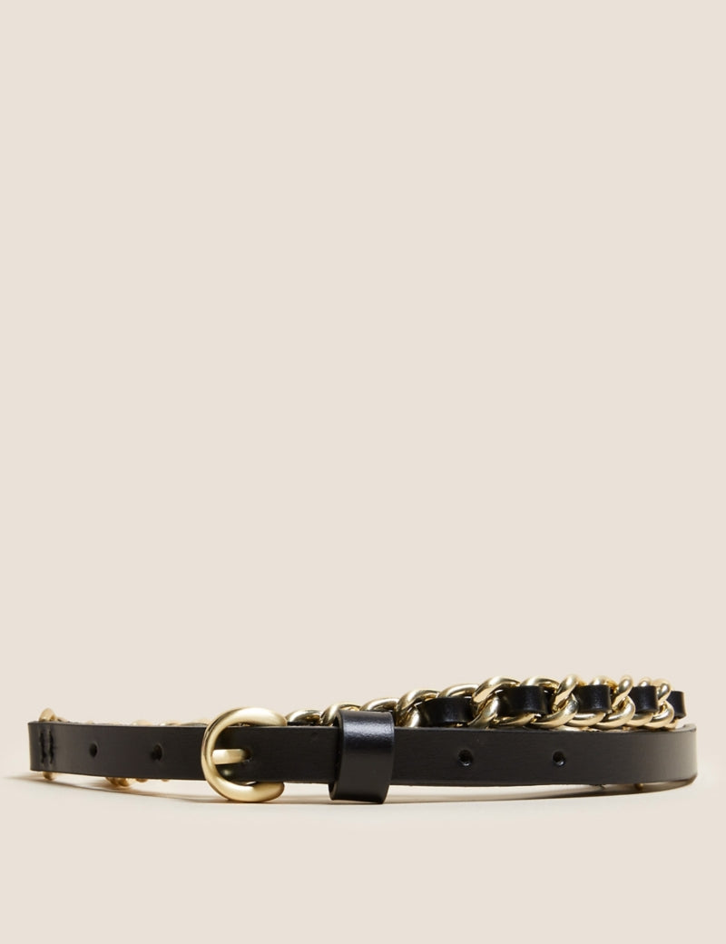 Leather Chain Waist Belt