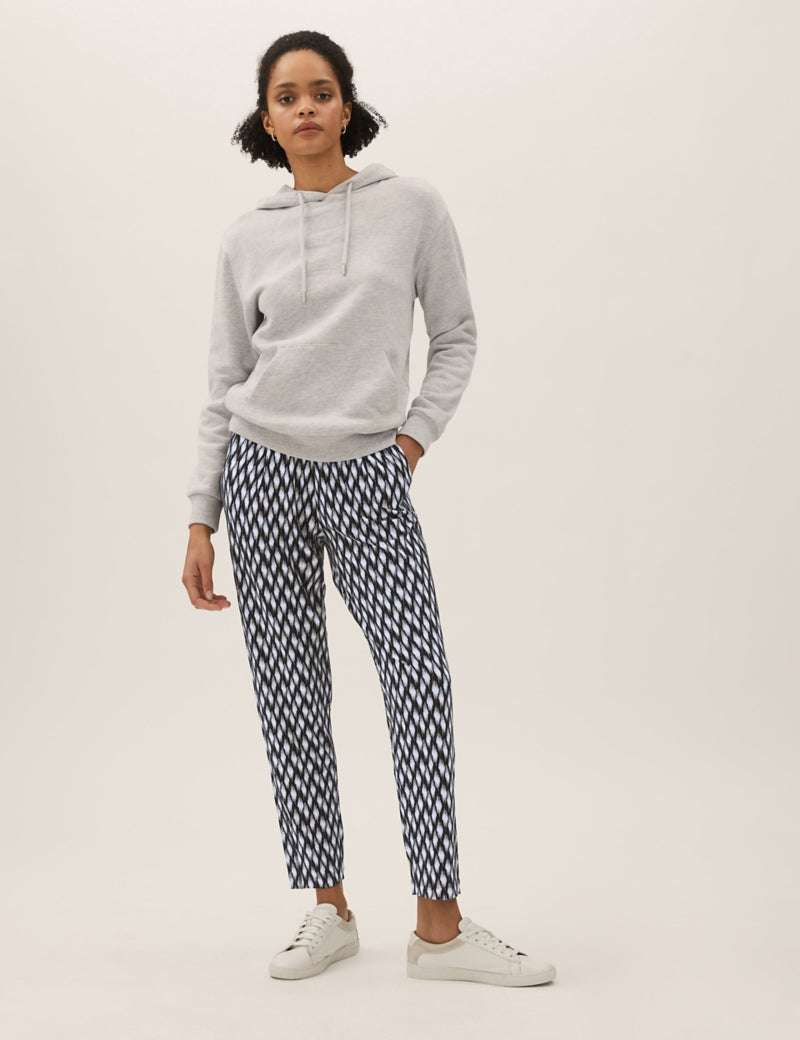 Jersey Printed Relaxed Tapered Trousers