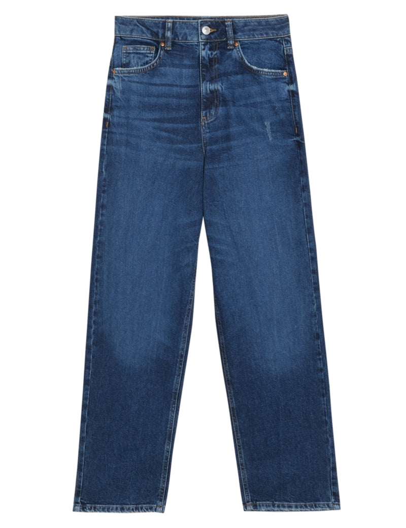 High Waisted Barrel Cropped Jeans – Marks & Spencer Bermuda