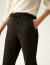 Jersey Animal Print Tapered Joggers