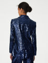 Tailored Sequin Single Breasted Blazer