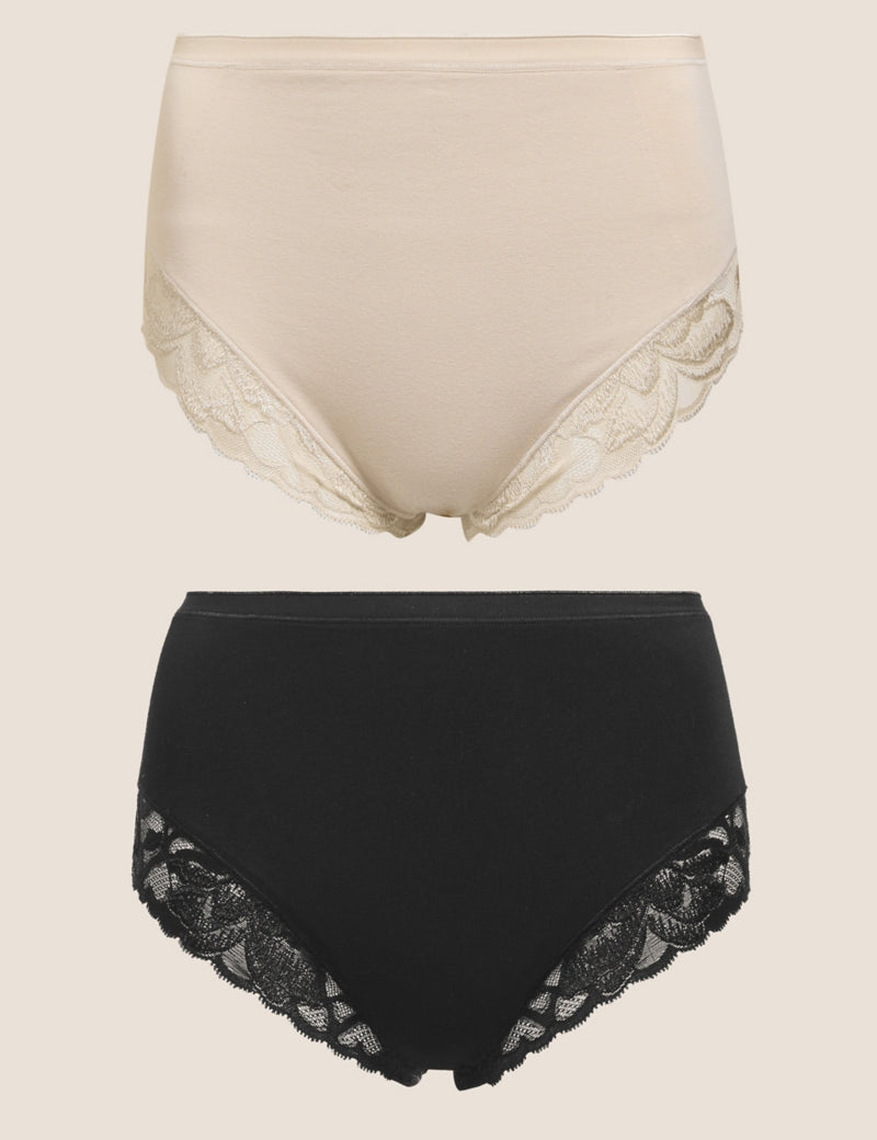 Light Control Sheer Shaping High Leg Knickers with Mesh, M&S Collection