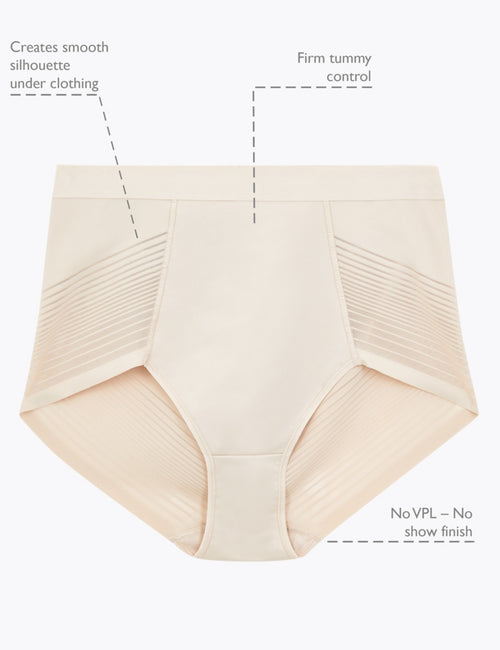Buy Marks & Spencer Nude Coloured Firm Control Magicwear Geometric Waist &  Thigh Bodyshaper Shorts 1802 - Shapewear for Women 1213327