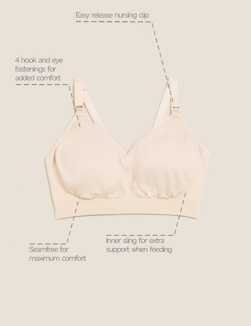 2pk Non Wired Lounge Nursing Bras, M&S Collection, M&S