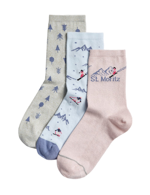 3pk Sumptuously Soft™ Thermal Socks