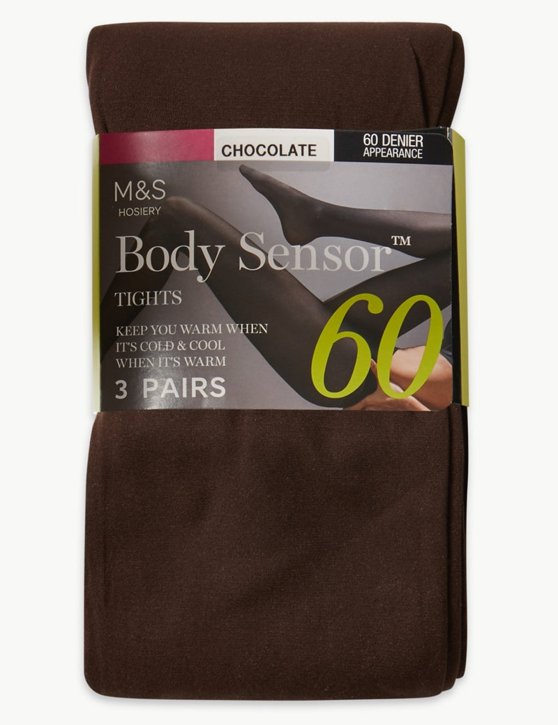 Shop M&S Collection 3pk 60 Denier Body Sensor™ Tights - School