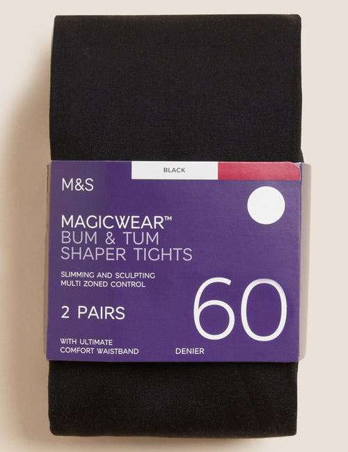 2pk 60 Denier Magicwear™ Opaque Tights