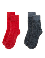 2pk Recycled Velvet Cosy Socks