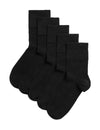 5pk Cotton Rich Soft Top Ankle High Socks