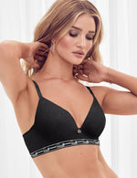 Ribbed Non-Wired Plunge Lounge Bra A-E