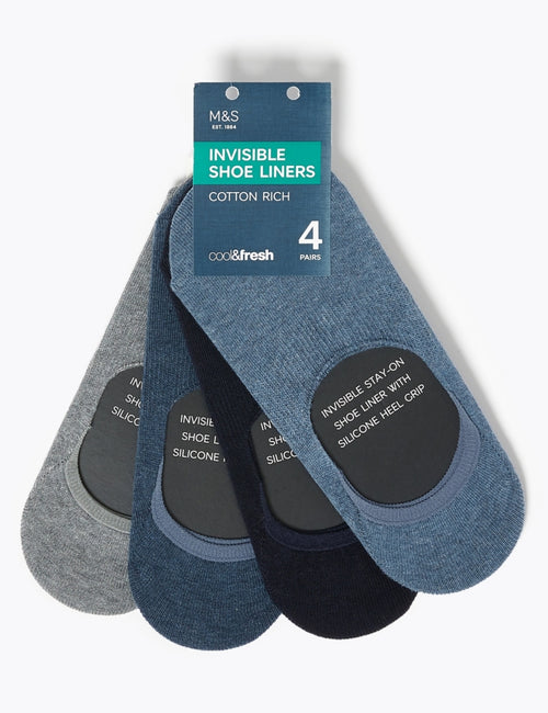4 Pack Cool & Fresh™ Invisible Socks