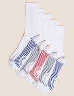 5pk Cotton Rich Cushioned Sports Socks