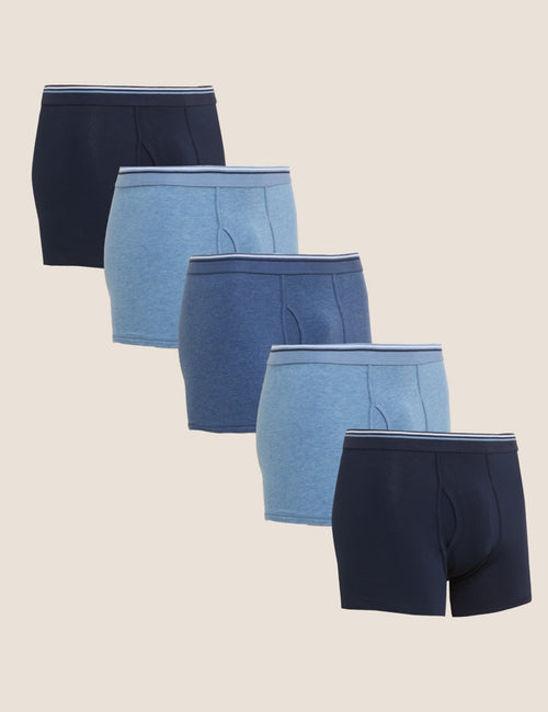 Marks & Spencer Men's 3-Pack Pure Cotton High Rise Briefs, Blue Mix, XXL  (Pack of 3) : : Fashion