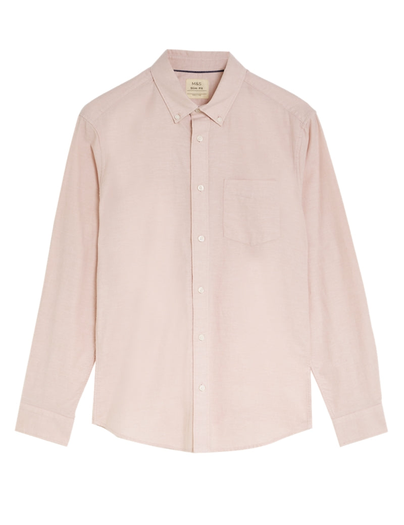Slim Pure Cotton Oxford Shirt