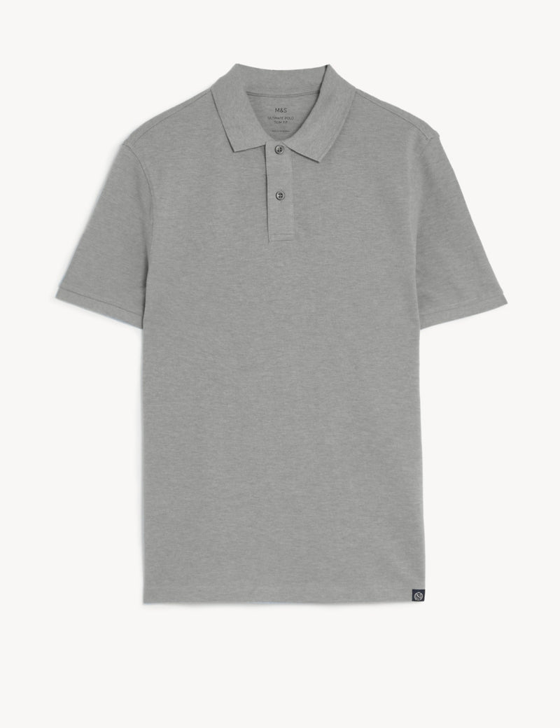 Slim Fit Pure Cotton Pique Polo Shirt