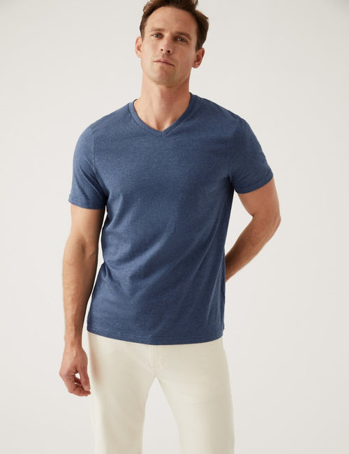 Pure Cotton V-Neck T-Shirt