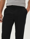 Regular Fit Wool Blend Single Pleat Trousers