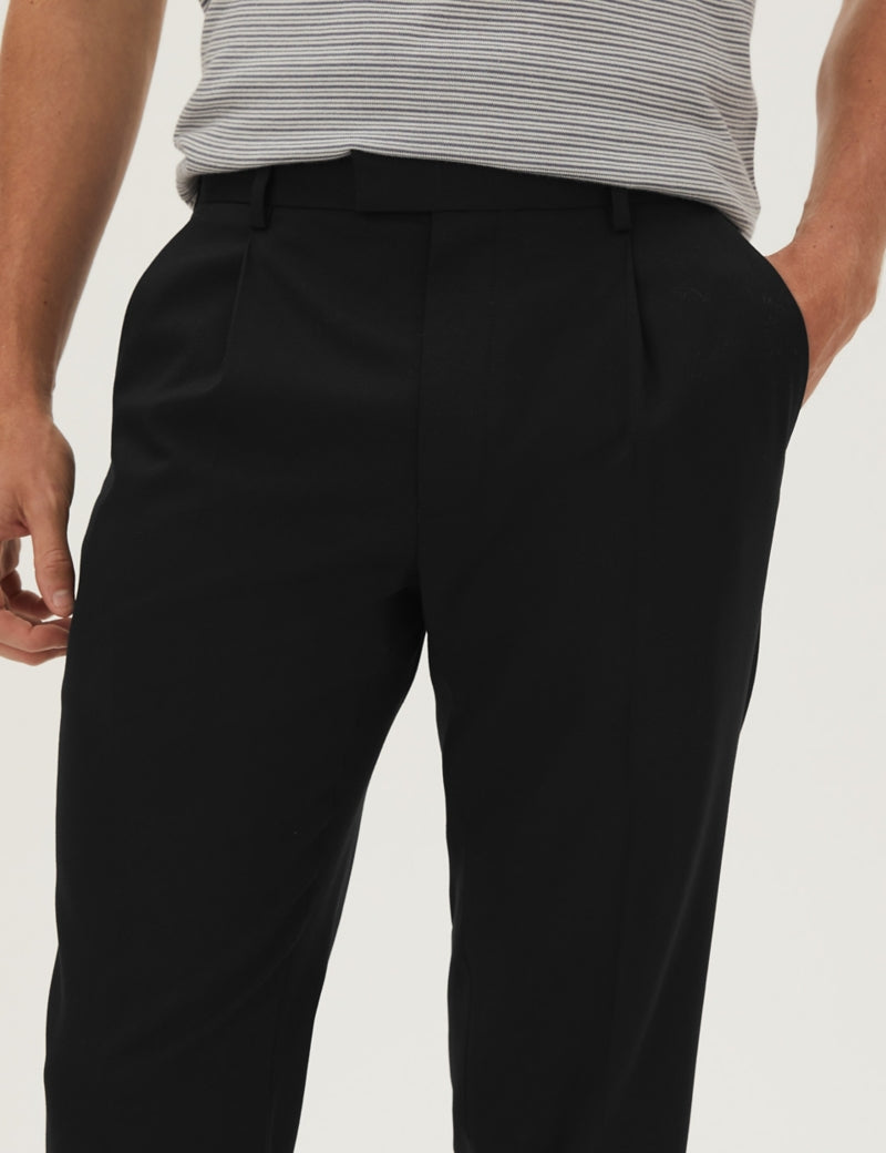 Corneliani highrise waist slanted pocket single pleat trousers men   Glamood Outlet