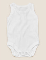 7pk Pure Cotton Sleeveless Bodysuits (5lbs-3 Yrs)