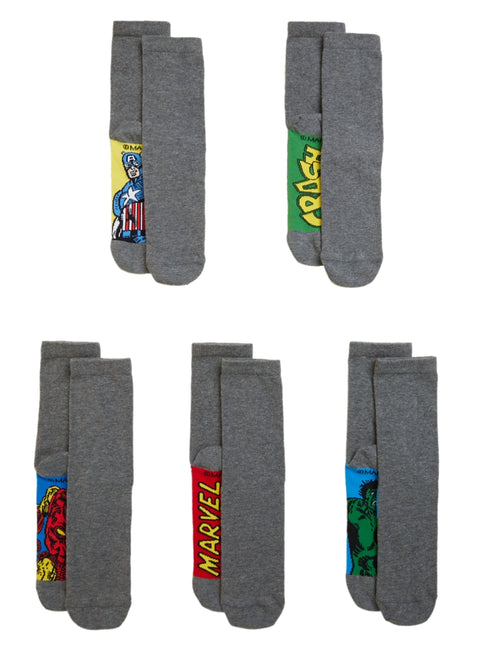 5pk Cotton Blend Marvel™ School Socks