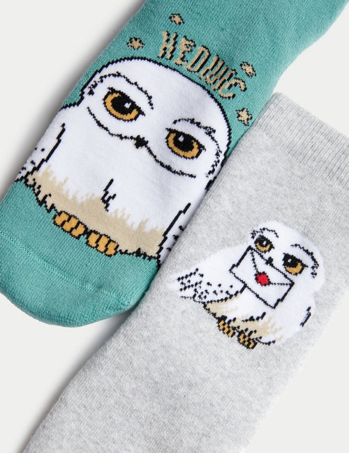 2pk Harry Potter™ Hedwig Slipper Socks