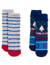 2pk Gaming & Striped Cosy Socks