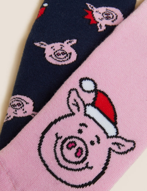 2pk Percy Pig™ Cosy Socks