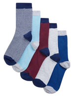 5pk Cotton Rich Striped Socks