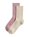 2pk Cotton Rich Sparkle Socks