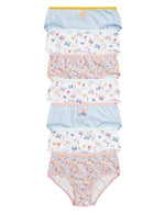 7pk Pure Cotton Butterfly Knickers (2-14 Yrs)