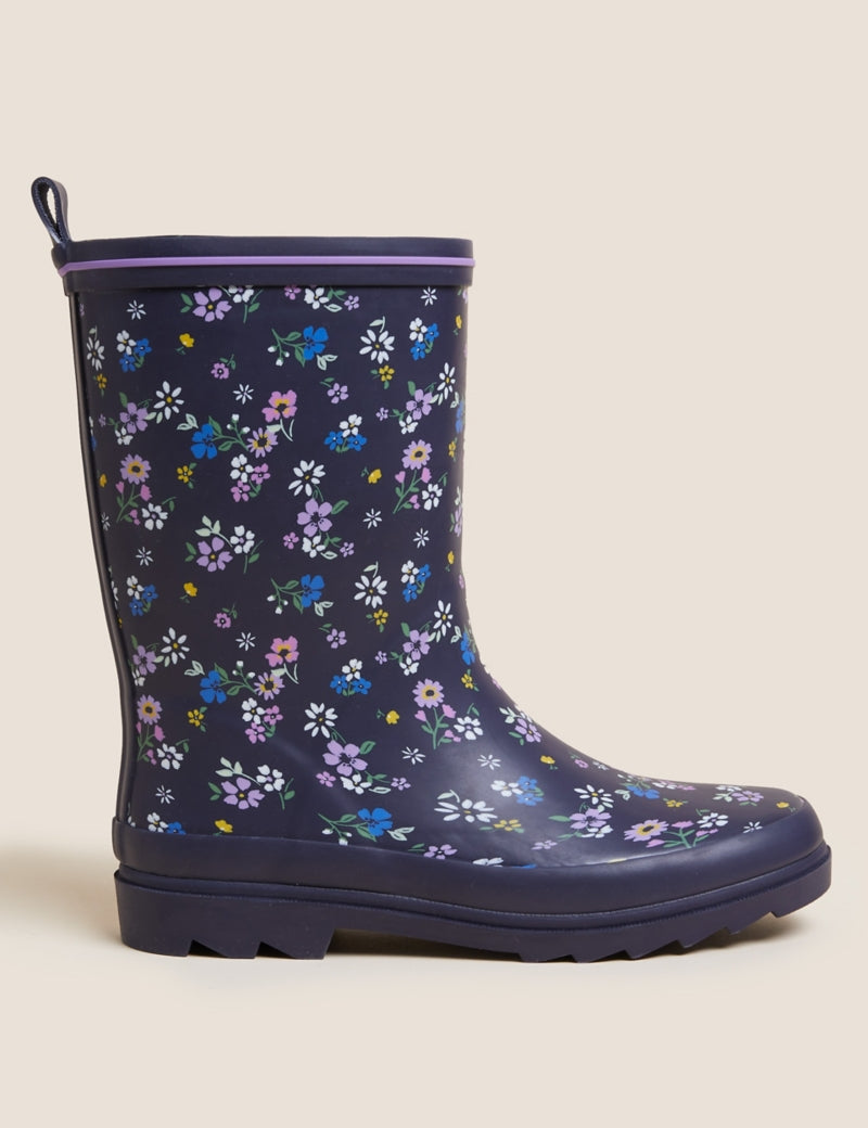 Kids' Floral Wellies (13 Small - 6 Large)