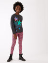 Pure Cotton Glitter Star Top (6-16 Yrs)