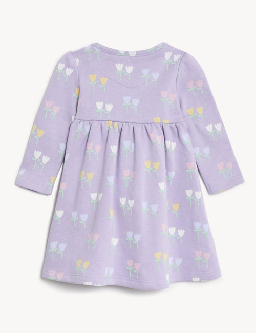 Cotton Rich Tulip Print Dress (0-3 Yrs)