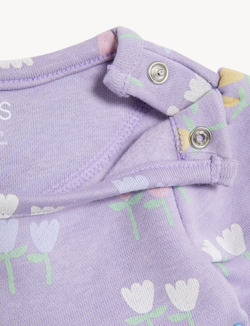 Cotton Rich Tulip Print Dress (0-3 Yrs)