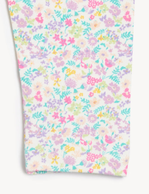 Cotton Rich Floral Leggings (0-3 Yrs)