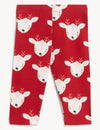 Cotton Rich Reindeer Print Leggings (0-3 Yrs)
