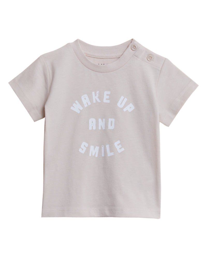 Pure Cotton Wake Up and Smile T-Shirt (0-3 Yrs)
