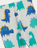 2pk Cotton Rich Dinosaur Leggings (0-3 Yrs)