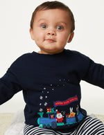 2pc Cotton Rich Christmas Scene Outfit (0-3 Yrs)