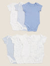 7pk Organic Cotton Printed Bodysuits (0-3 Yrs)